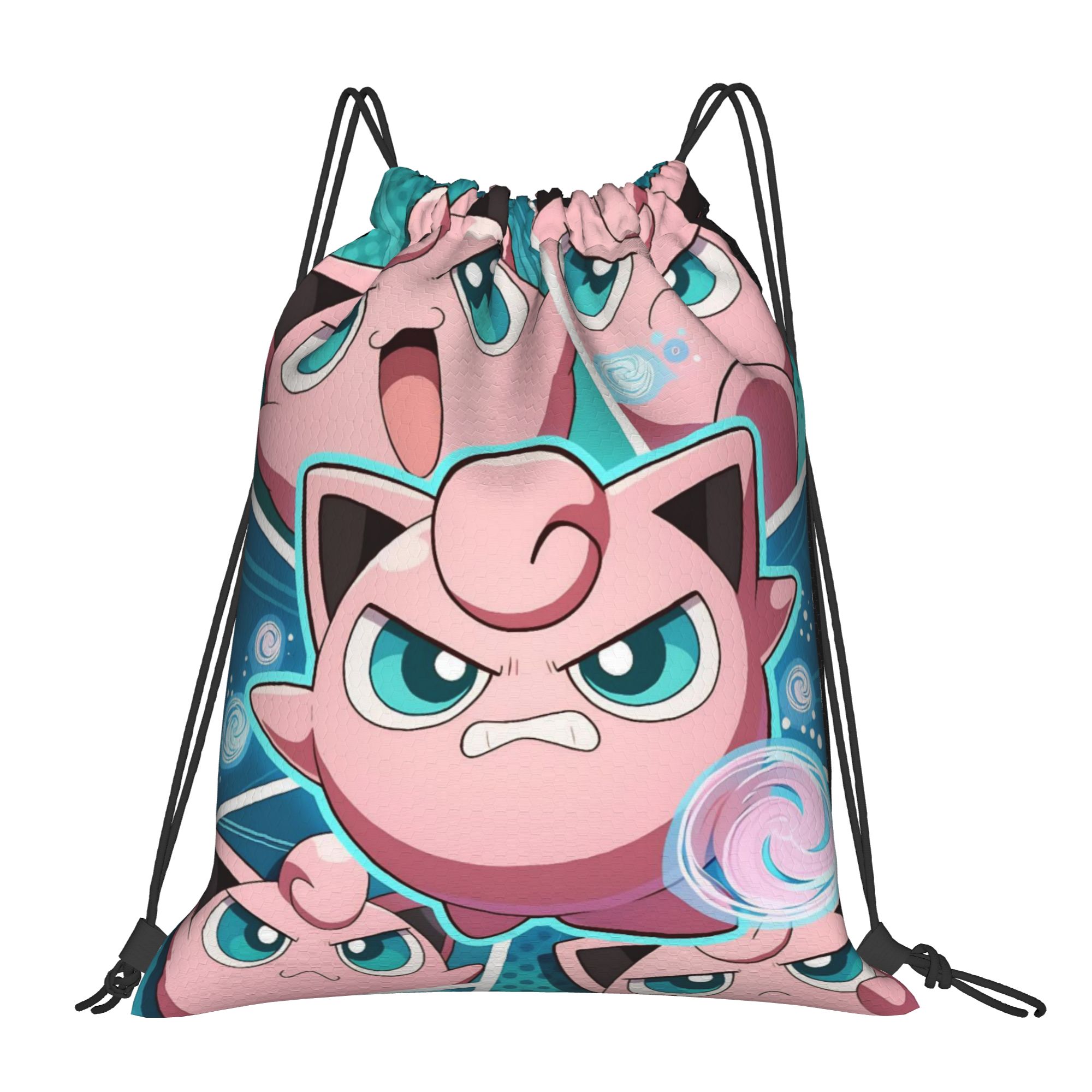 Outdoor Sport Backpack - Jigglypuffs Pink Kawaii Rucksack mit Kordelzug,