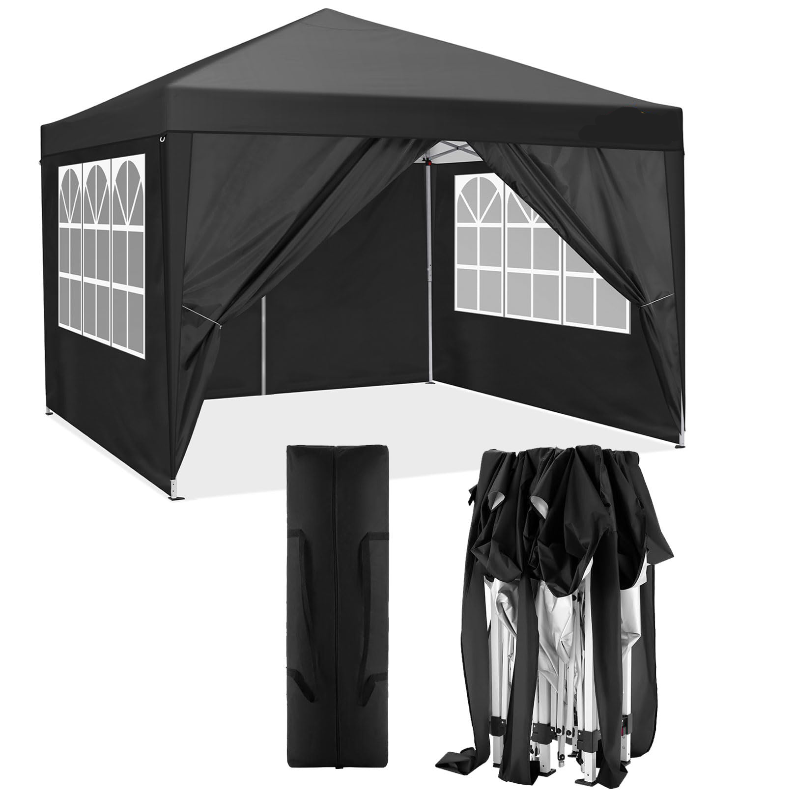Outdoor Sports Center - 10x10FT Pop-up-Faltzelt, 10x10 Einfach Aufzubauendes Pop-up-Pavillon