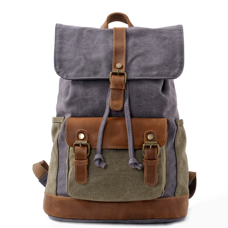 Outdoor Sport Backpack - Retro-Herrenrucksäcke, große Kapazität, Segeltuch, Schulrucksack, Outdoor,