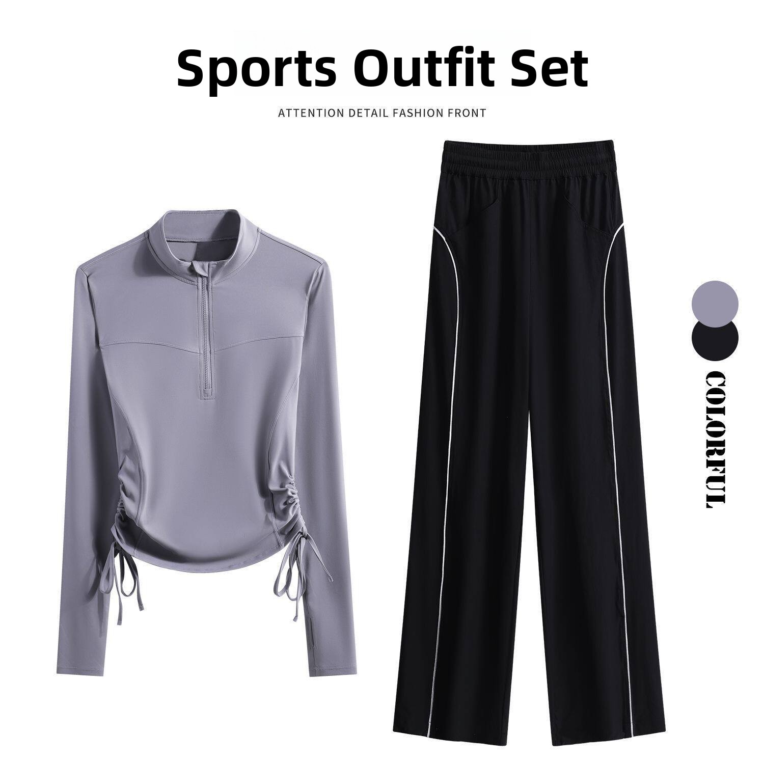 Outdoor Sport Outfit - Damen Lauf-Sportset Schnelltrocknend Casual Yoga Fitness