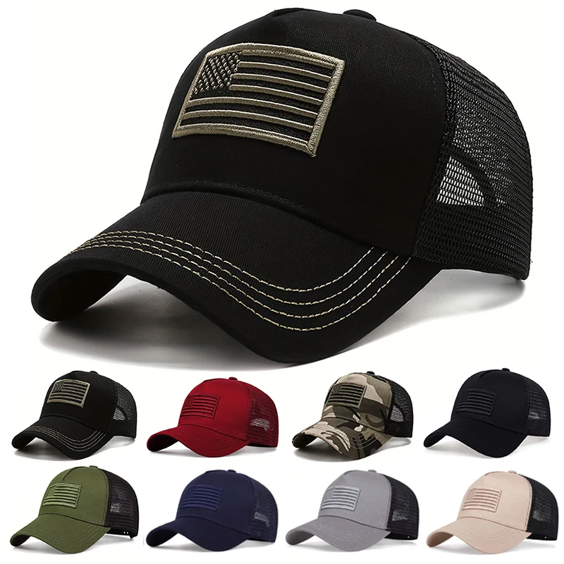 USA-Flagge Mesh-Baseballkappe  – Outdoor Sport Usa Bewertung und Preis